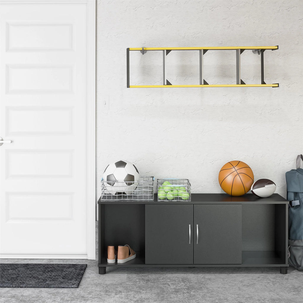 Black Shoe Storage Bench E277367