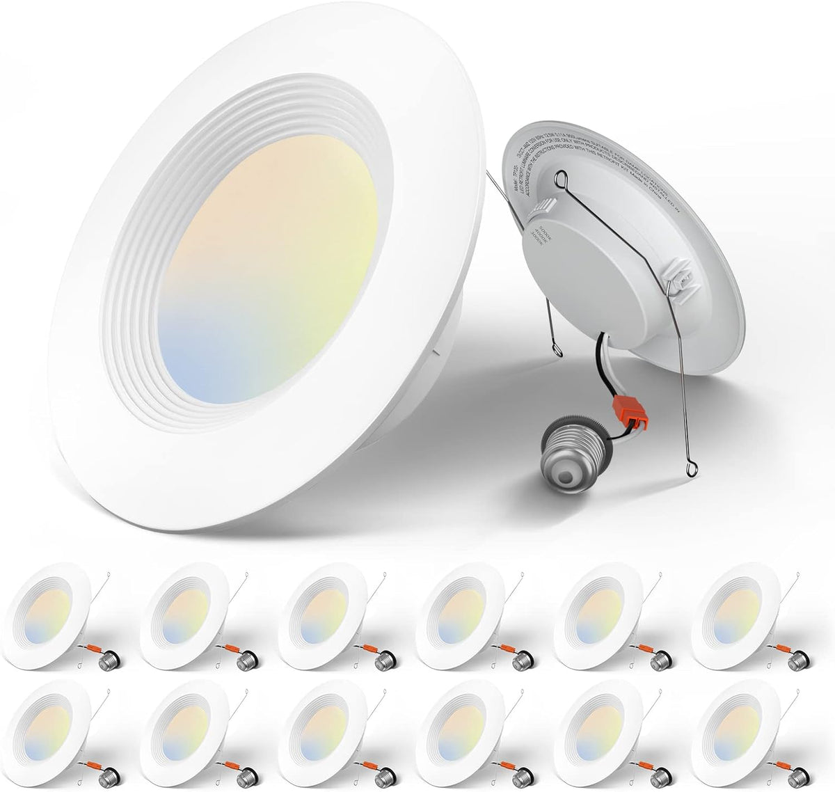 4 inch 3CCT LED Recessed Lighting 12 Pack Dimmable Damp Rated Y44790