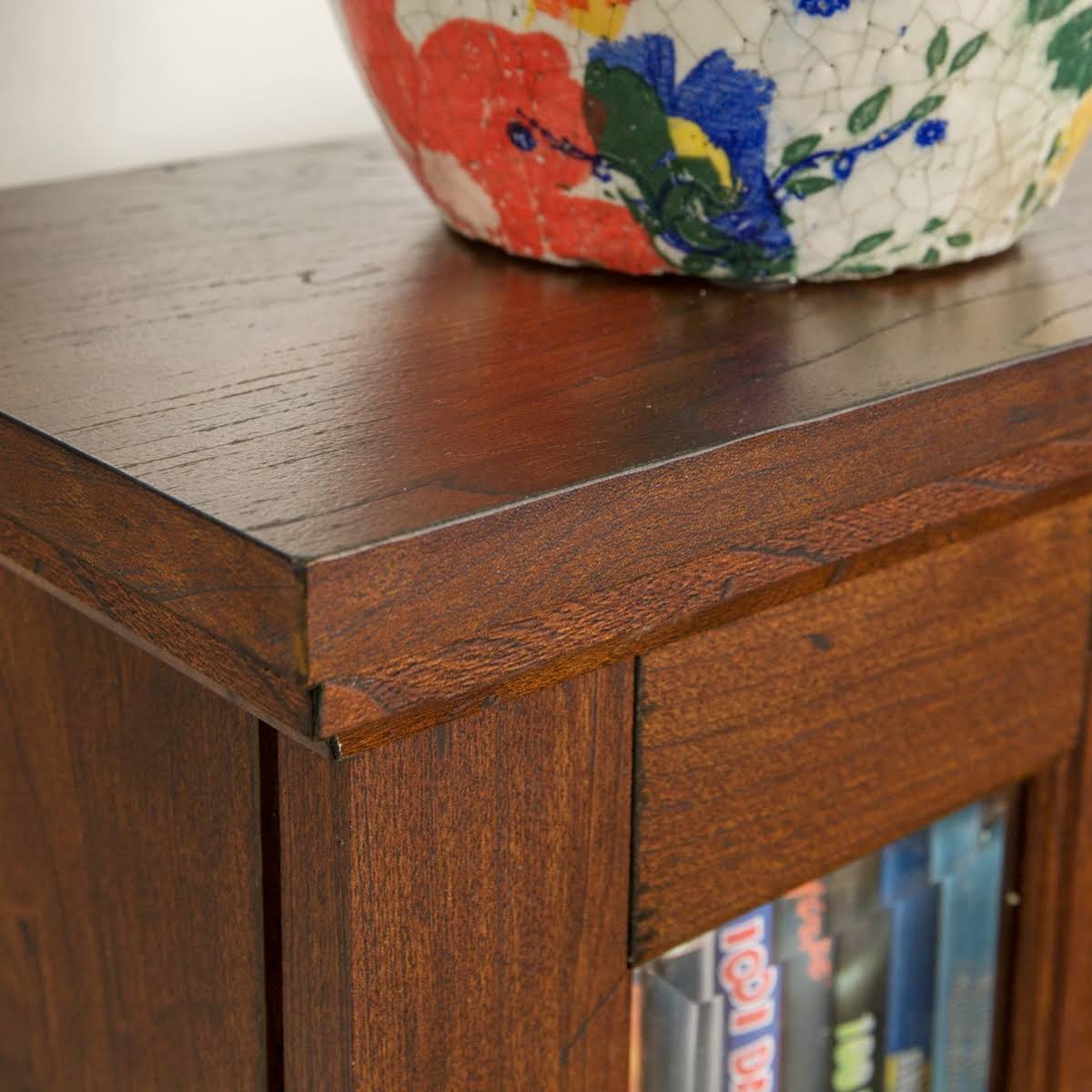 41x22 Wood Media Storage Tower Cabinet Brown A3853