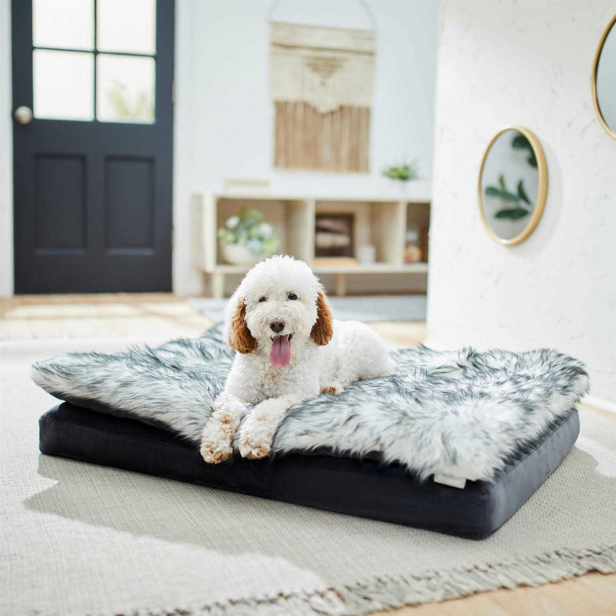 Plush Orthopedic Pillowtop Dog Bed with Removable Cover Y569