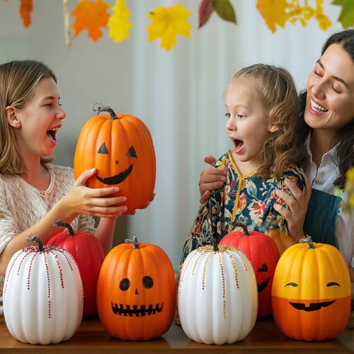 4 Sets 9.1 Inch Artificial Foam Pumpkins R20242