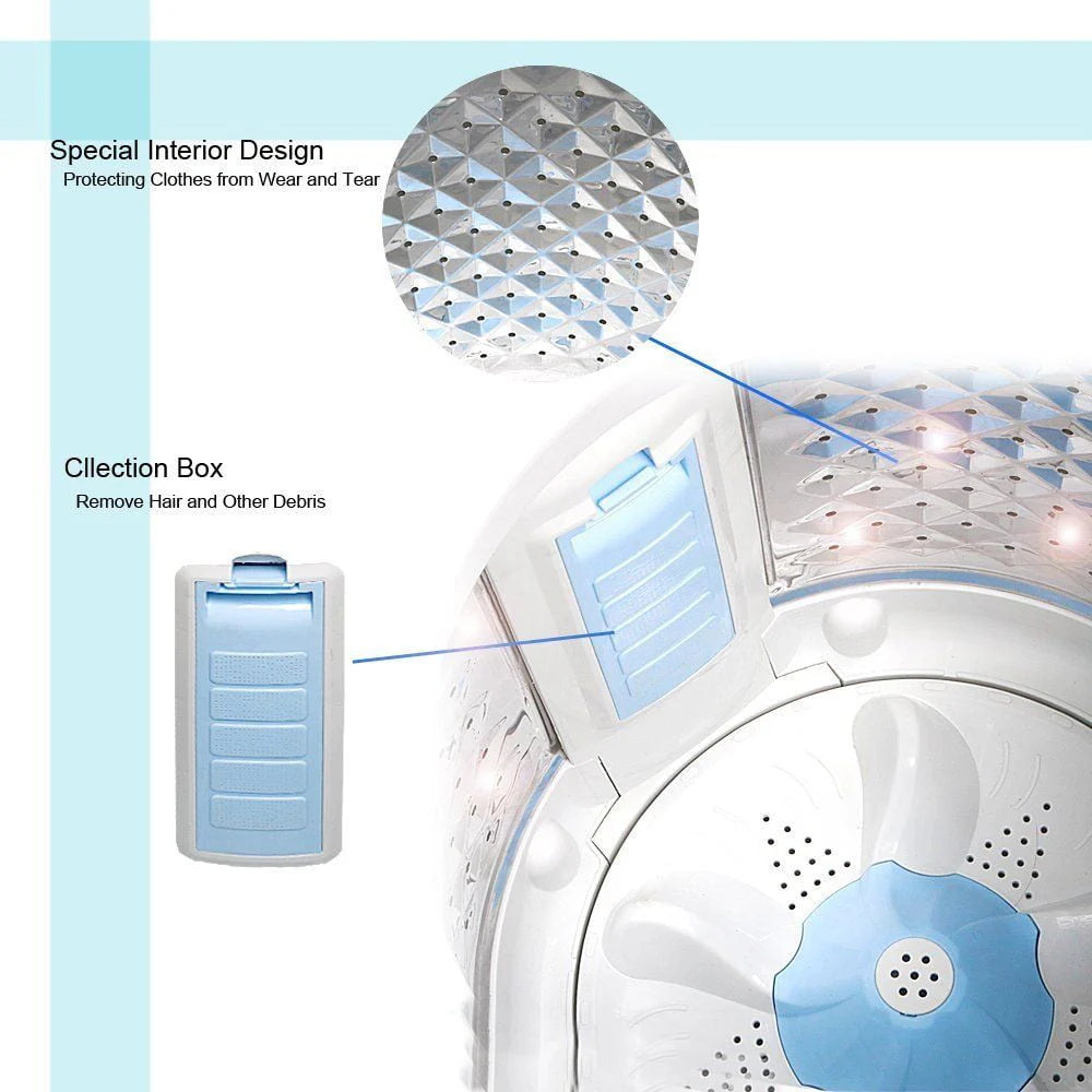Fully Automatic 2-in-1 Compact Washing Machine 8 lbs Top Load N357493