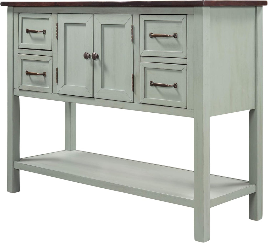 Vintage Console Table Buffet Sideboard with 4 Drawers J7227