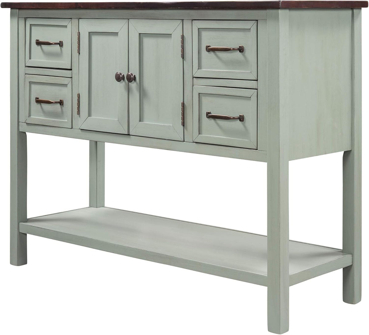 Vintage Console Table Buffet Sideboard with 4 Drawers J7227