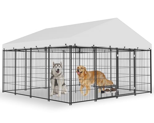 6.6 x 6.6 x 6.4 ft Outdoor Dog Kennel with Roof H35646