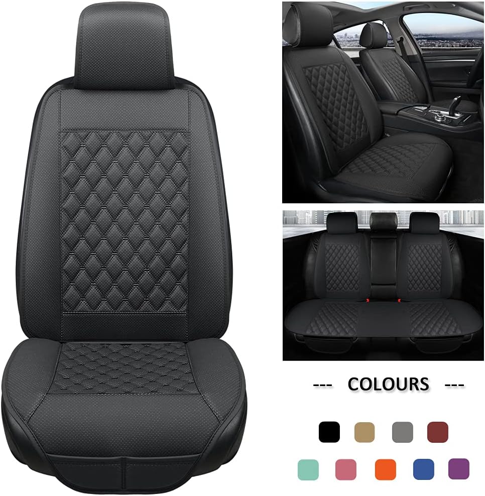 Car Seat Covers Full Set Gray Diamond Pattern F82047