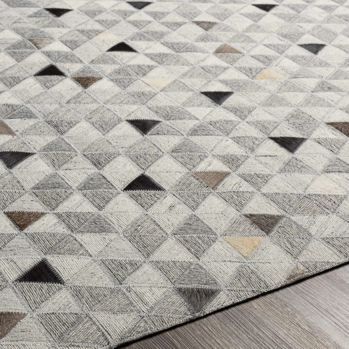 Black Gray Brown 2' x 3' Area Rug O48518