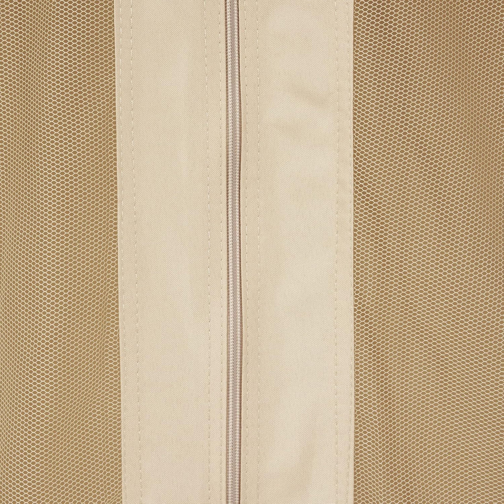 Beige Outdoor Gazebo Canopy with Net Drapery U1548