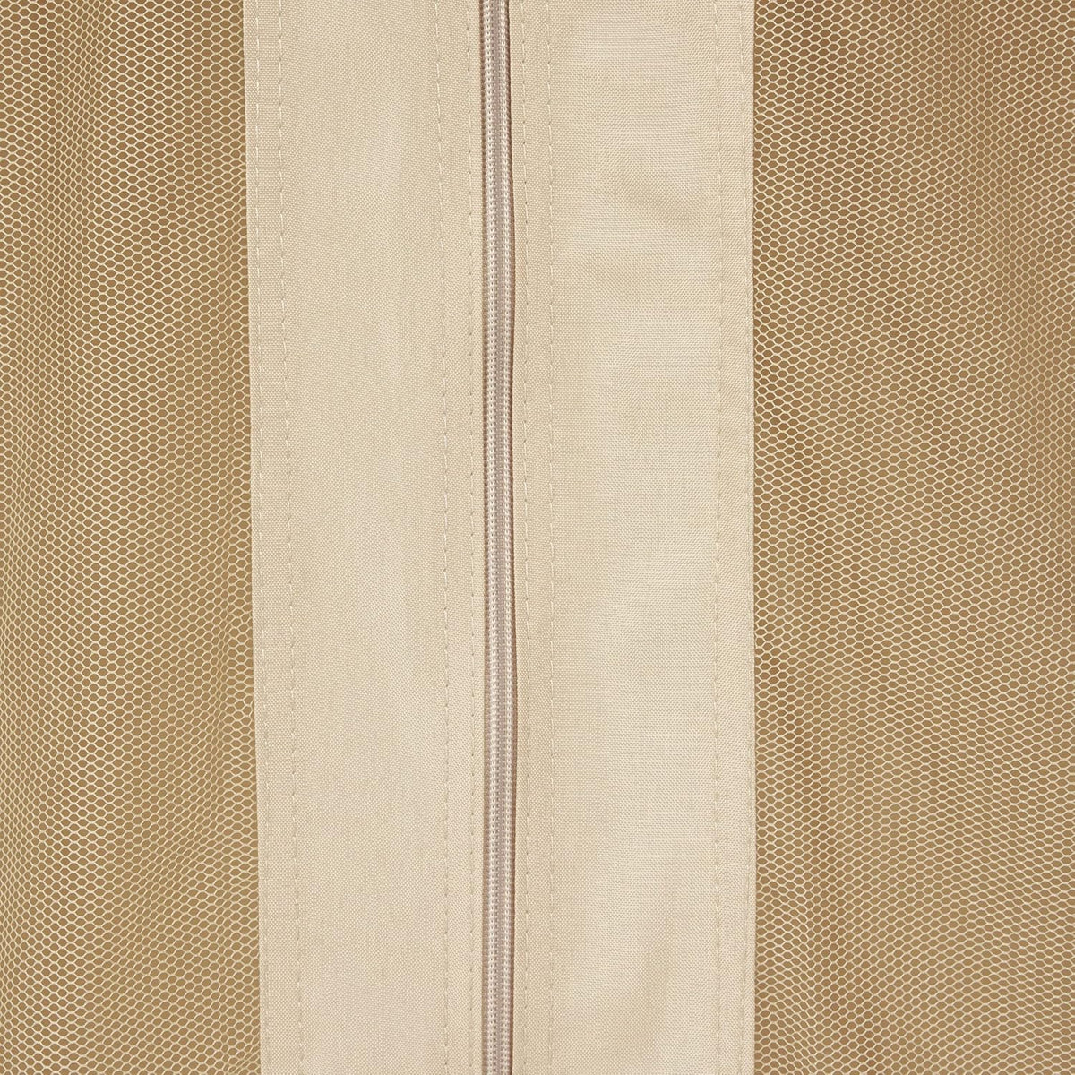 Beige Outdoor Gazebo Canopy with Net Drapery U1548