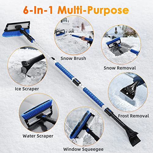 3 in 1 Extendable Ice Scraper Snow Brush with Squeegee P324