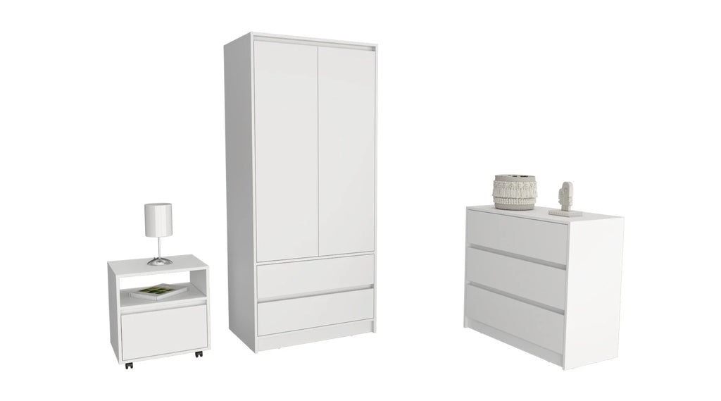 White 3 Piece Bedroom Set E842640