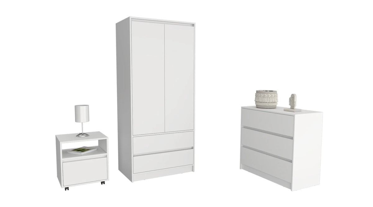 White 3 Piece Bedroom Set E842640