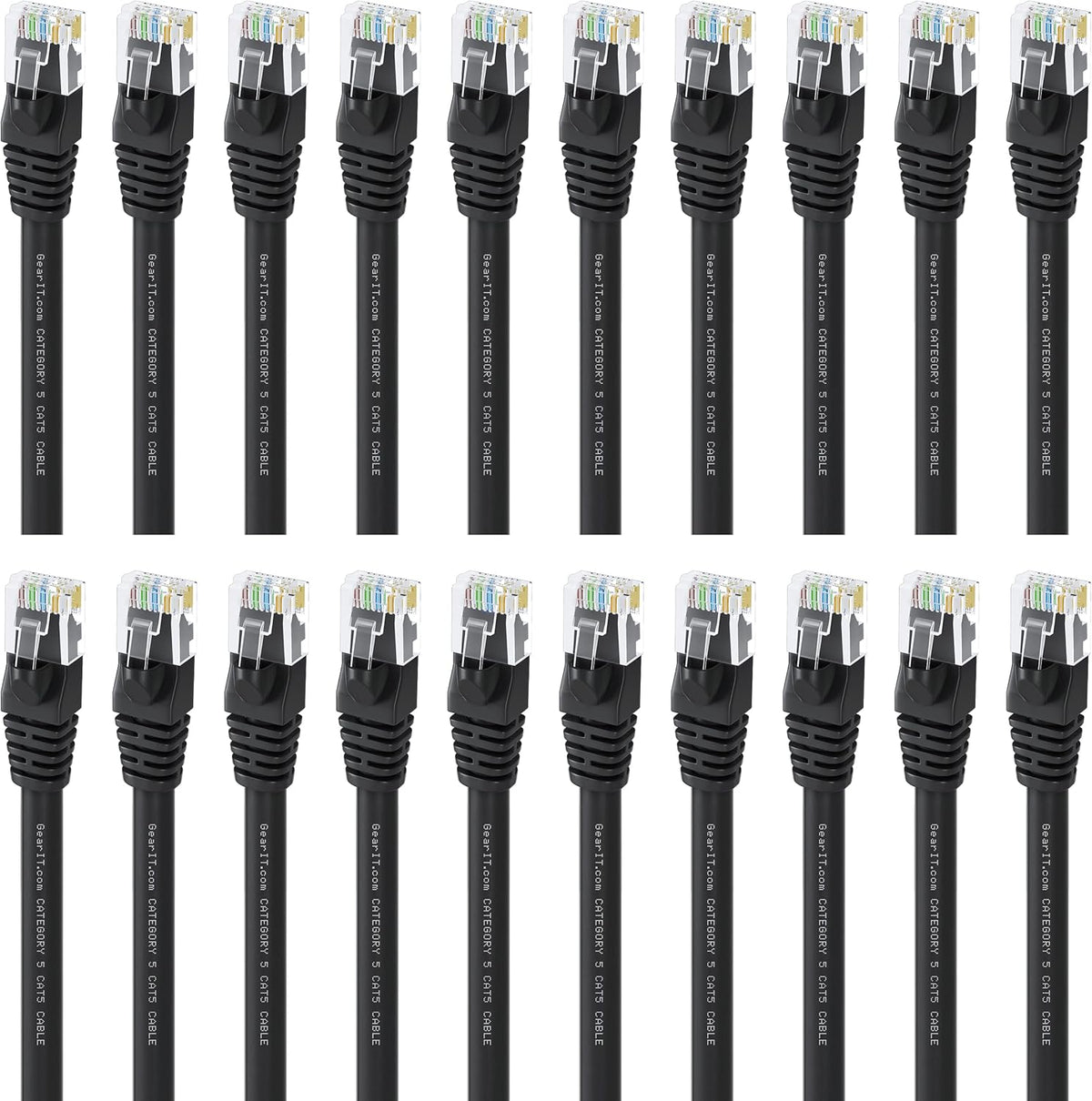 Cat5e Ethernet Patch Cable 1 Foot Black O30111