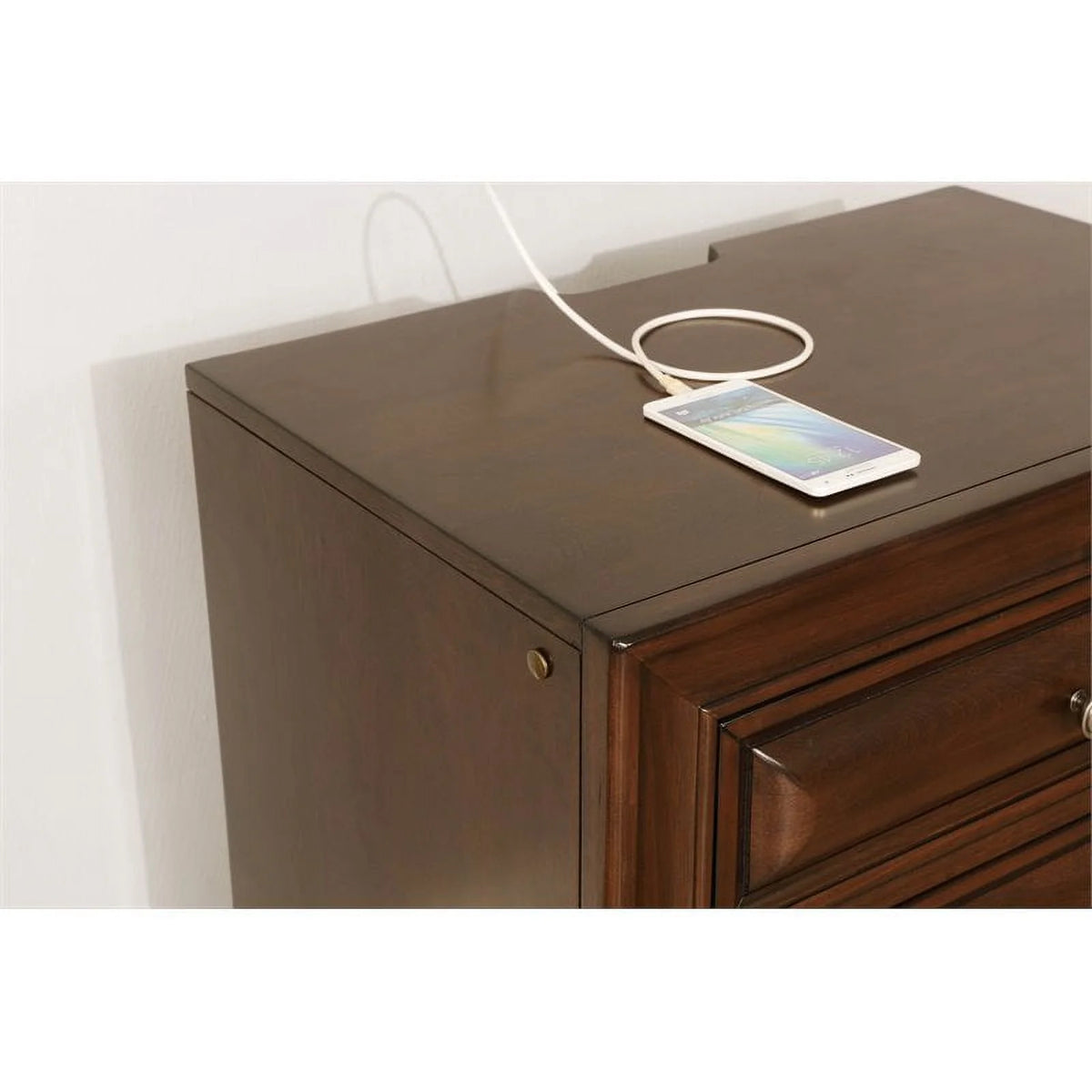 Solid Wood 3-Drawer Nightstand J77987