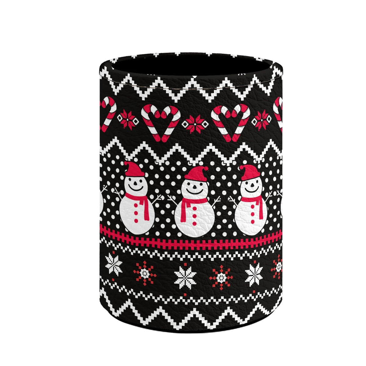 Christmas Pencil Holder Desk Drawer Organizer Leather Pen Container Y71466
