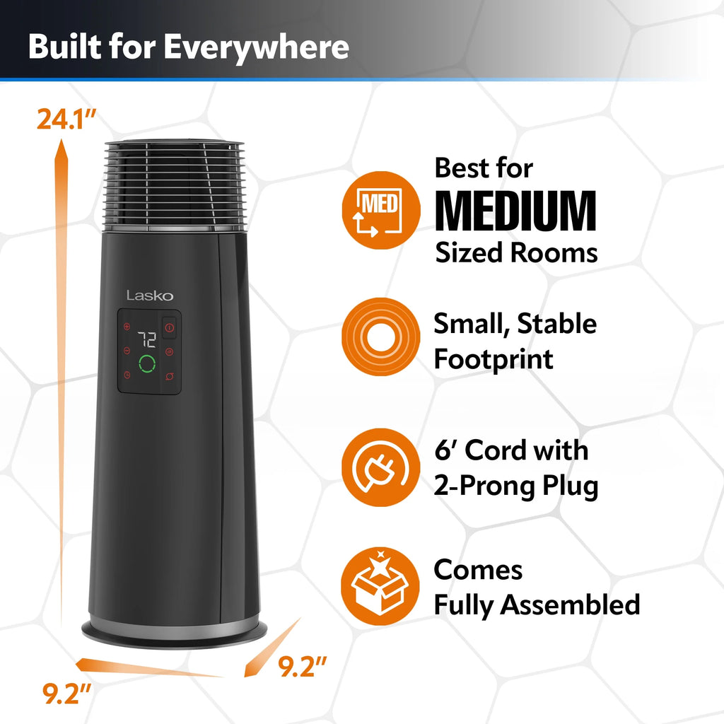 24" 1500W Oscillating Ceramic Space Heater W248
