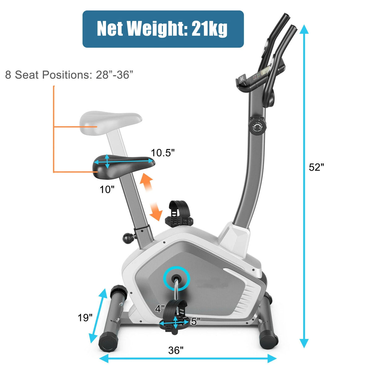 Magnetic Upright Exercise Bike T928328