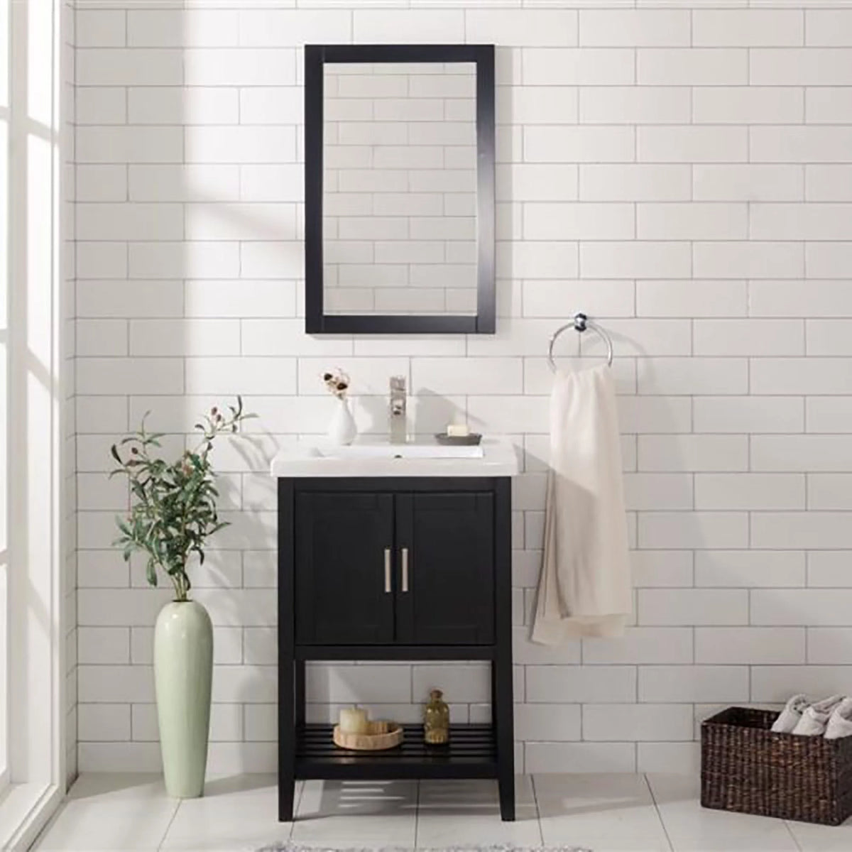 24" Espresso Sink Vanity F43048