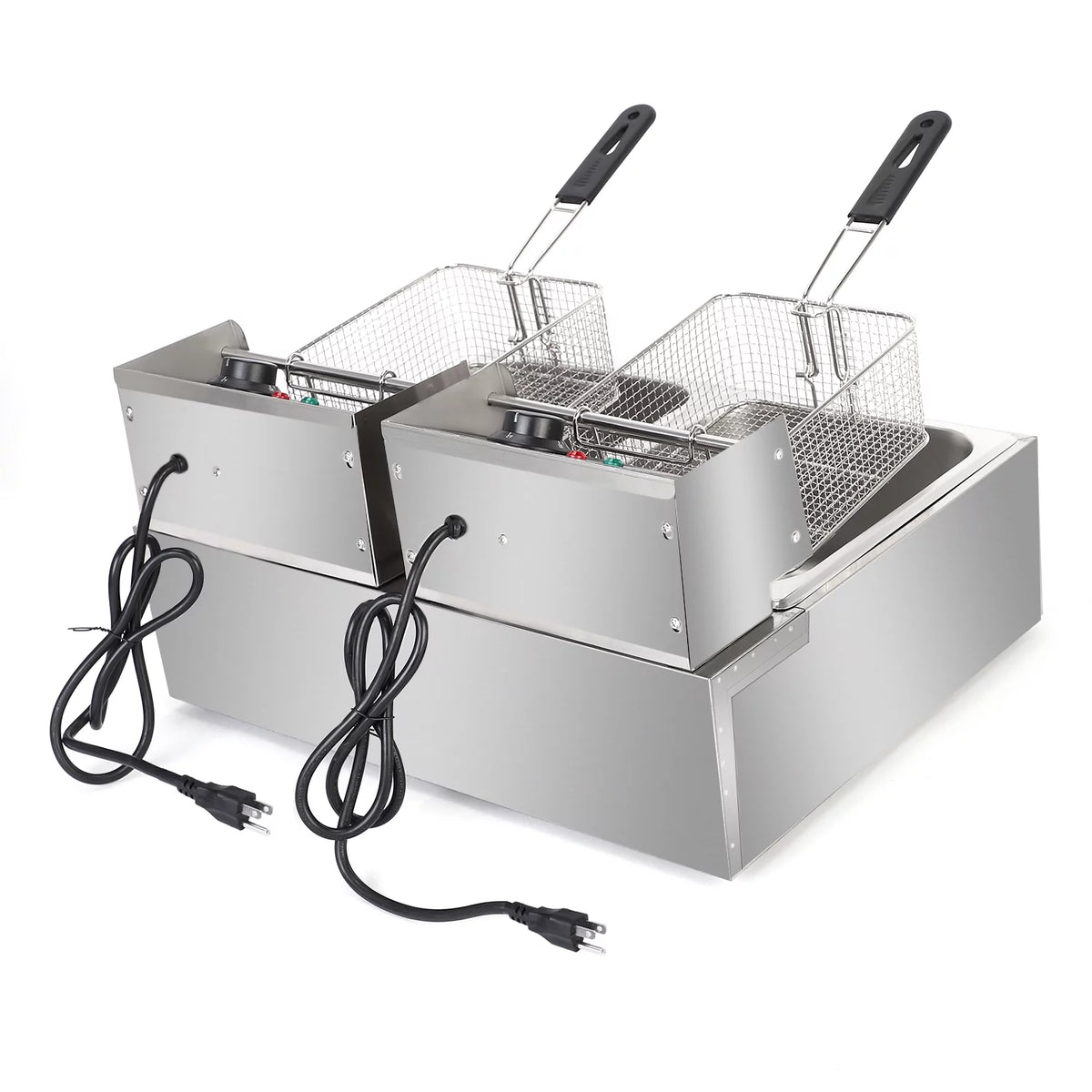 5000W 12 Liter Electric Countertop Deep Fryer Dual Tank K62064