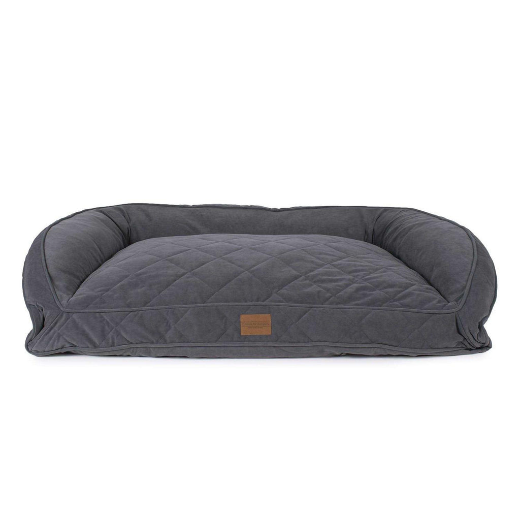 Quilted Microfiber Bolster Pet Bed I467