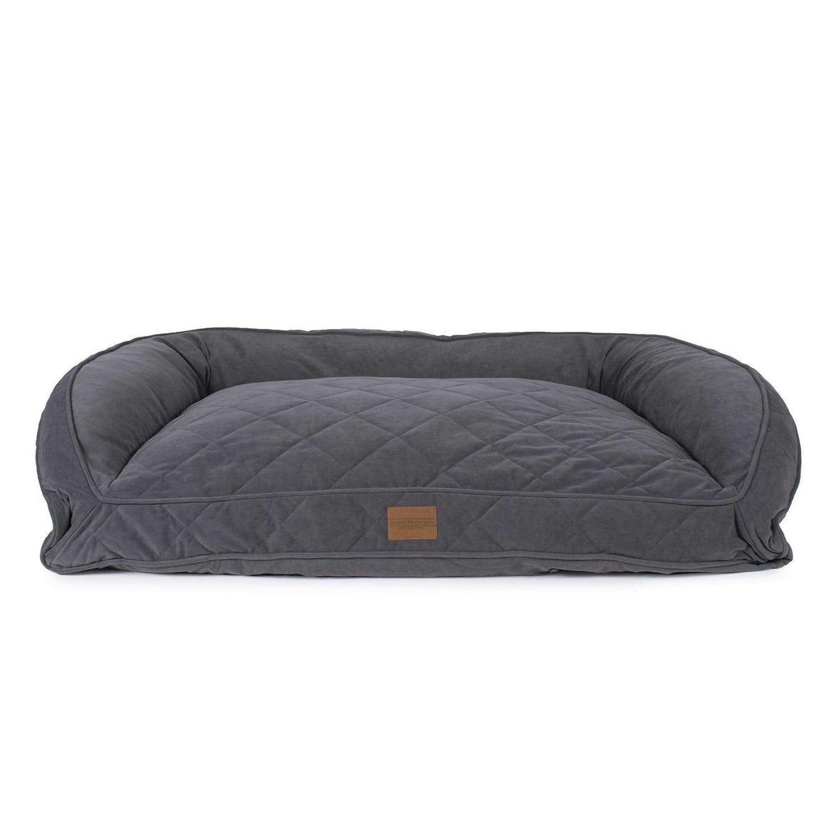 Quilted Microfiber Bolster Pet Bed I467