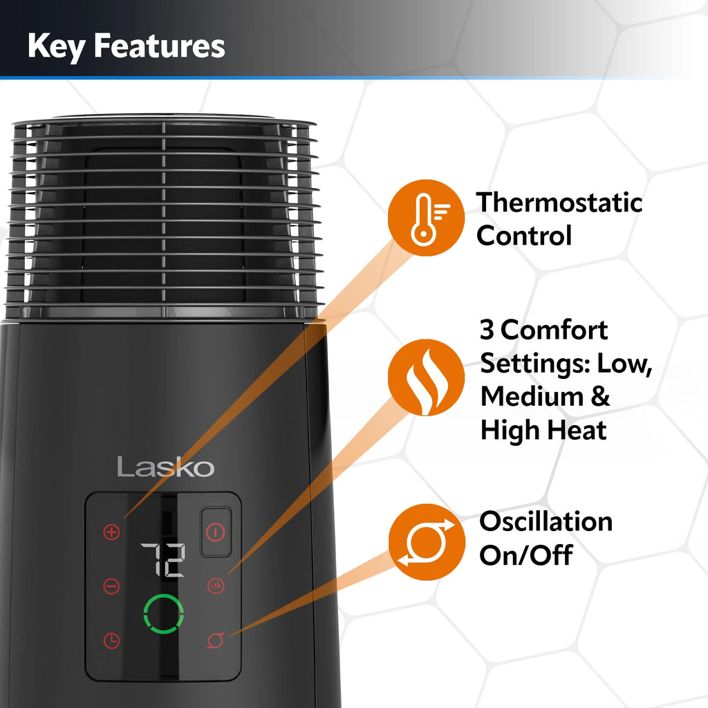 24" 1500W Oscillating Ceramic Space Heater W248