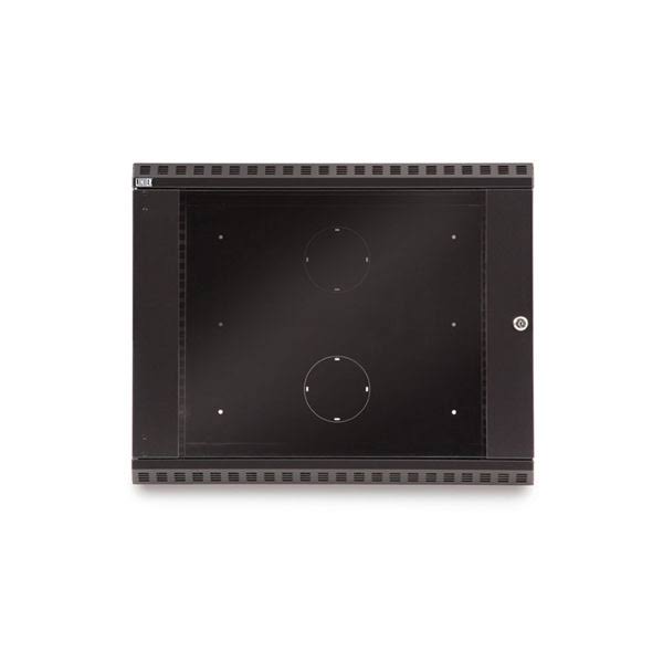 9U Swing-Out Wall Mount Cabinet with Glass Door B396