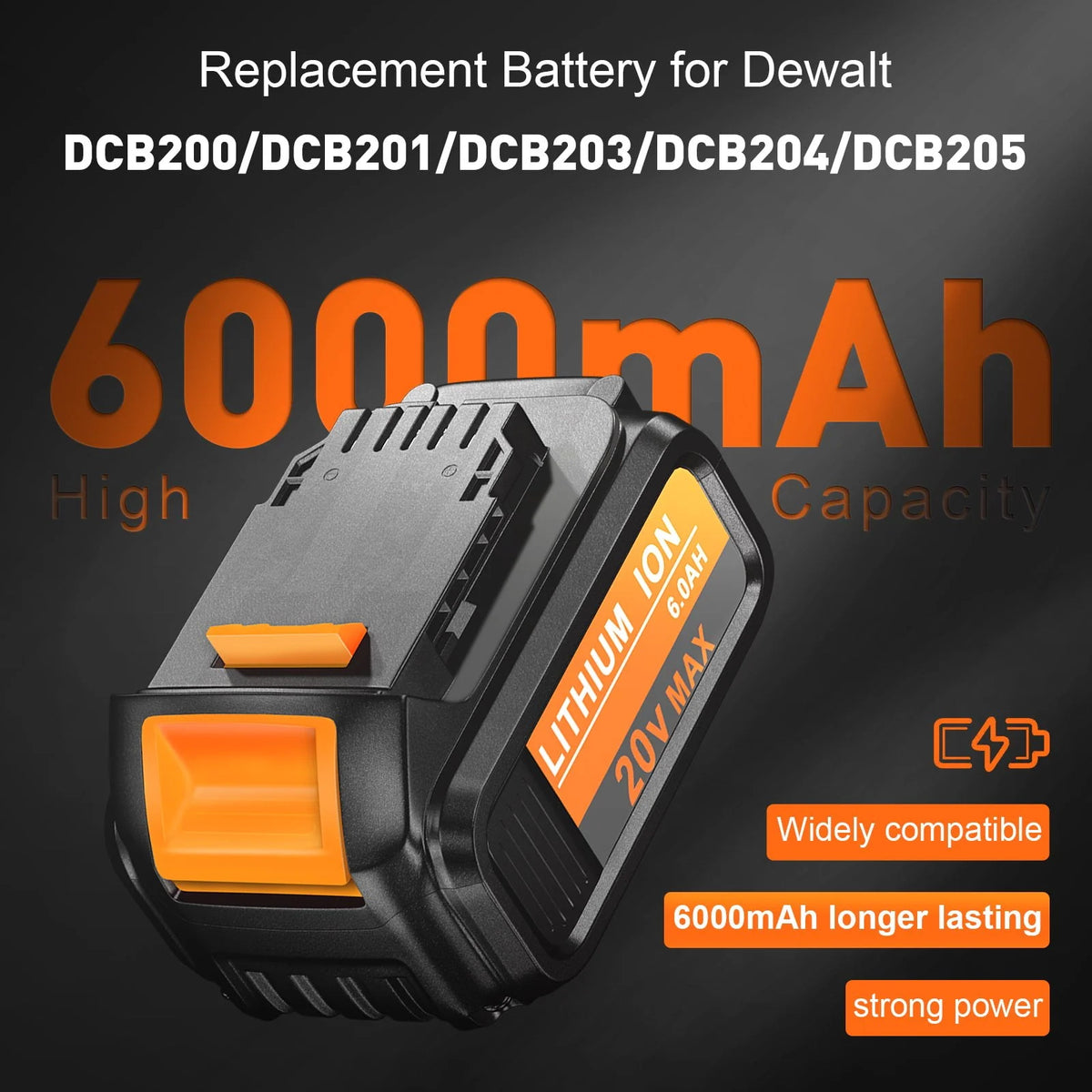 2 Pack 20V 6.0Ah Battery Y108169