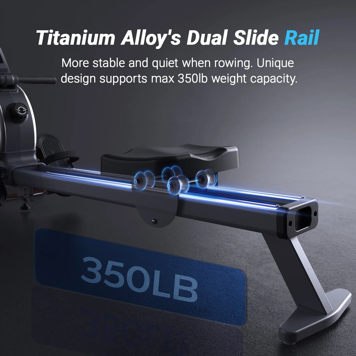 Magnetic Rowing Machine Quiet 16 Levels of Resistance Bluetooth Black Rower P302916
