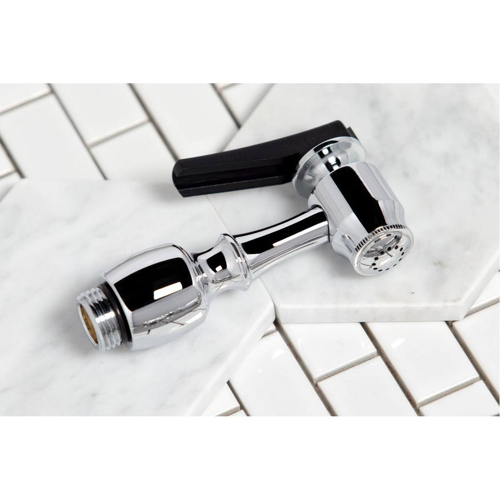 Chrome Deck Mount Kitchen Faucet with Brass Sprayer M860757