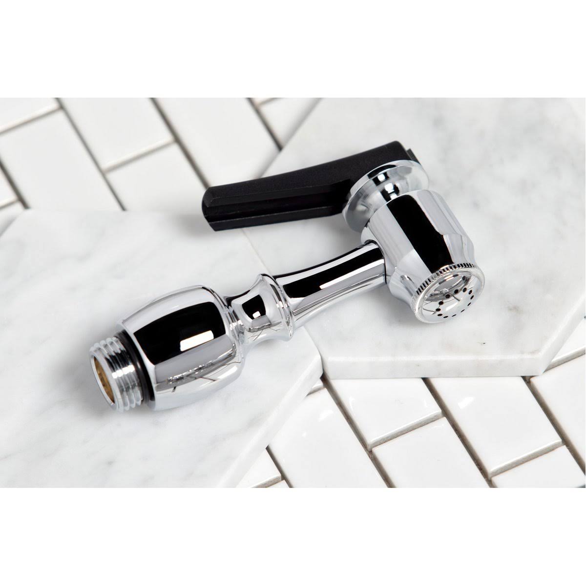 Chrome Deck Mount Kitchen Faucet with Brass Sprayer M860757