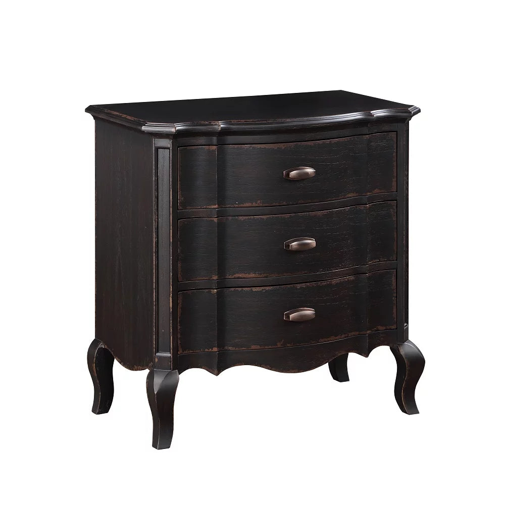 3-Drawer Contemporary Wood Nightstand N95309