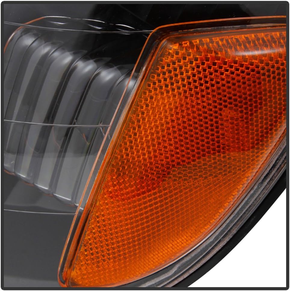 Blk Headlights Headlamp Driver + Passenger Side U8720