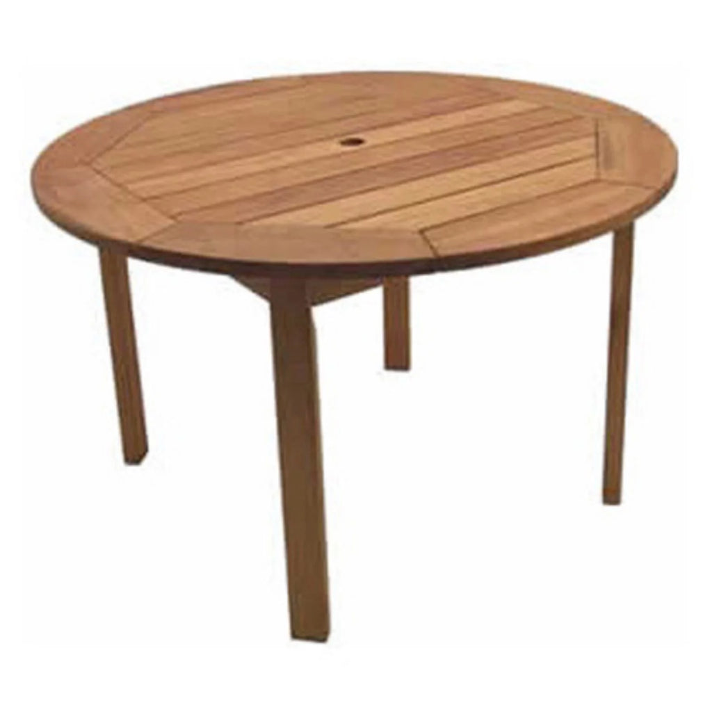 5-Piece Round Eucalyptus Wood Patio Dining Set A325