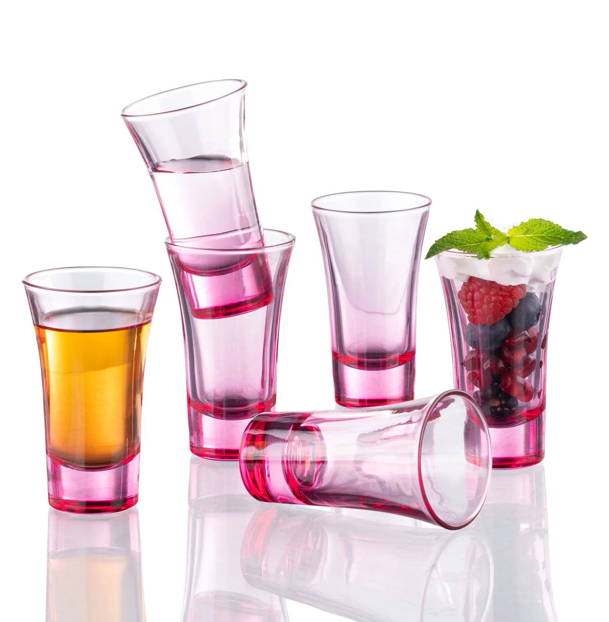 Ombre Pink 2 Oz Set of 6 Shot Glasses F352505