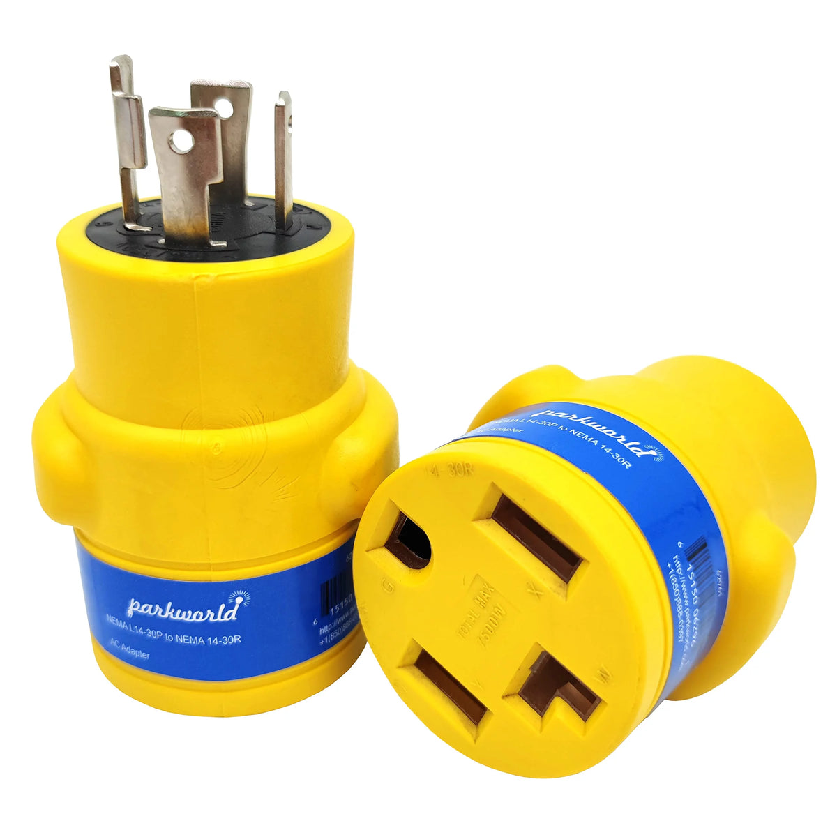 NEMA L14-30P to 14-30R Adapter 30A Locking Plug to Dryer Outlet W51546