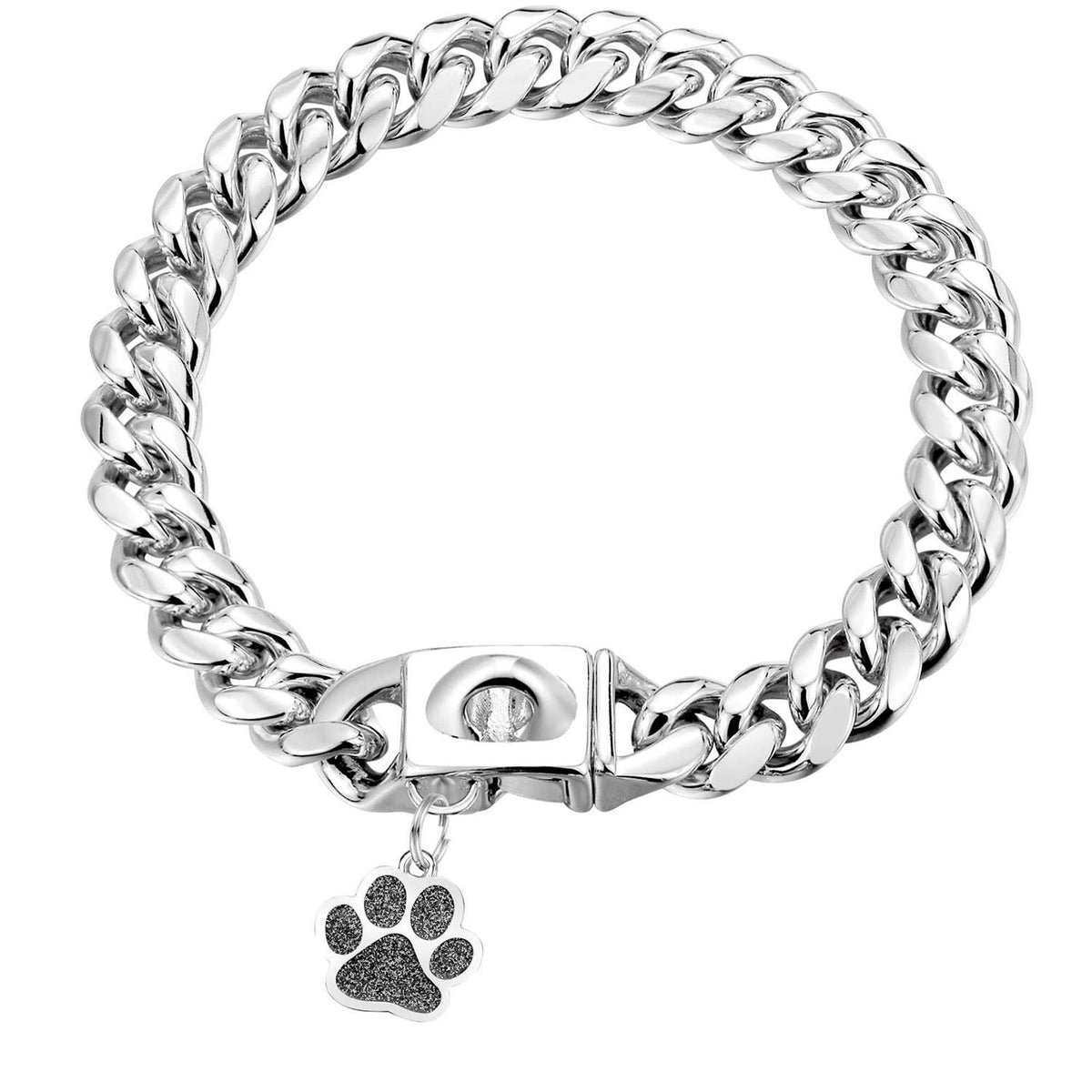 Gold Chain Cuban Link Stainless Steel Dog Collar J6370