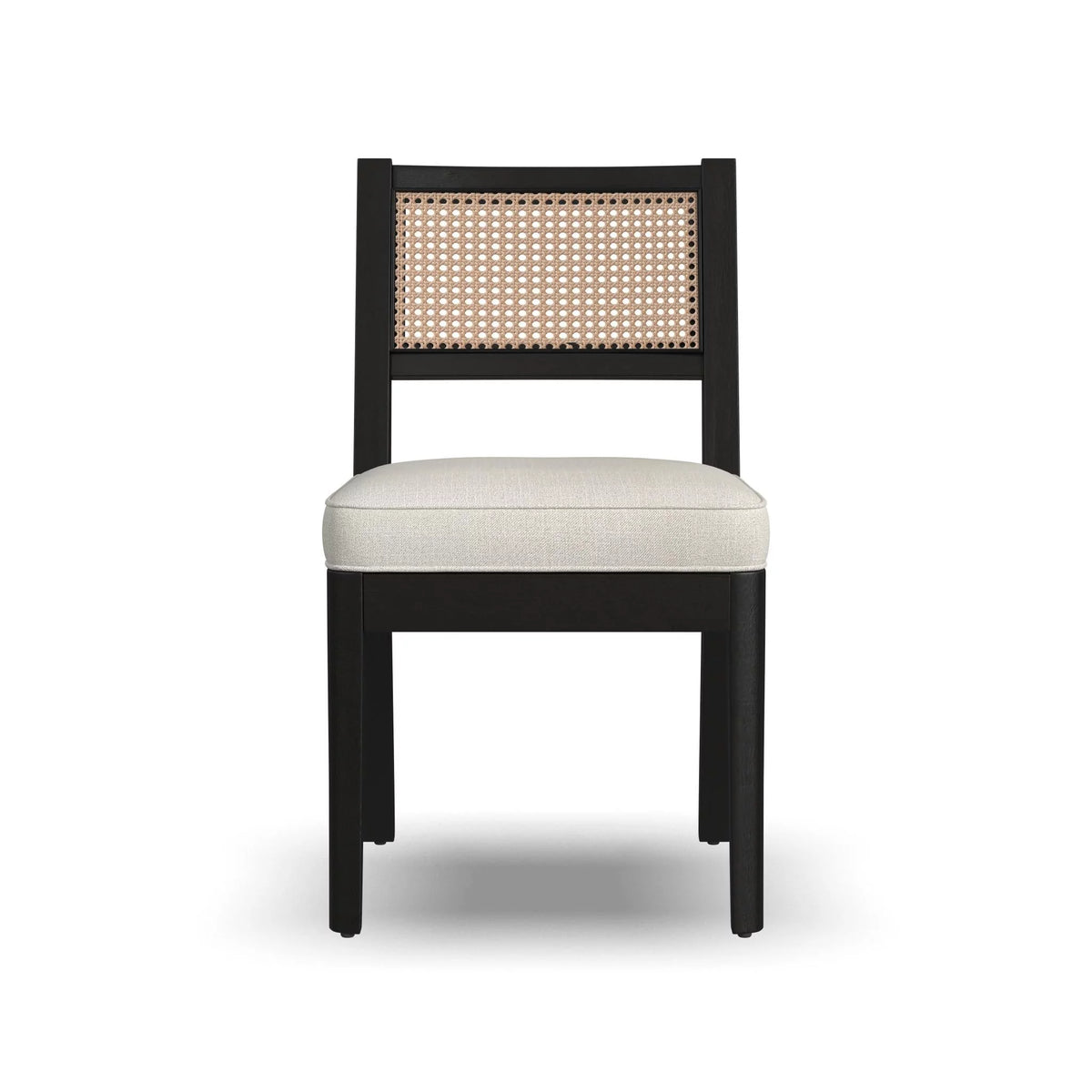 Black Mid-Century Wood Dining Chair Y876