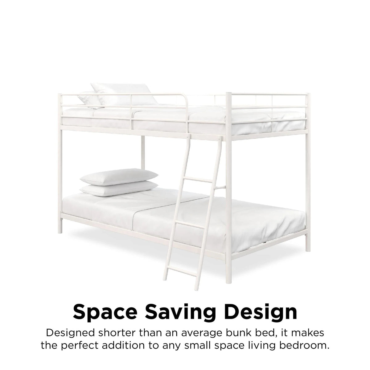 Black Twin-over-Twin Low Profile Bunk Bed R402
