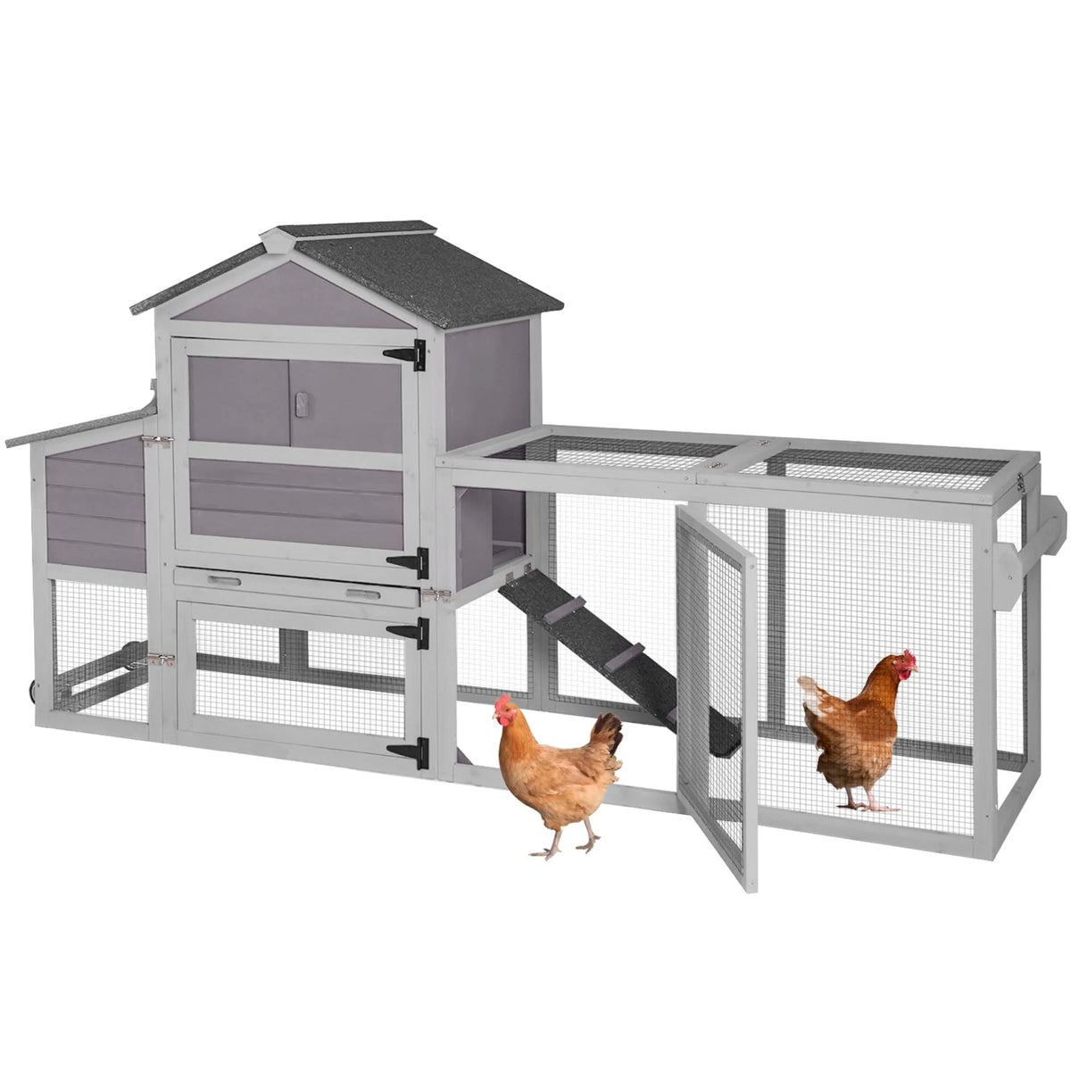 Chicken Coop on Wheels Wooden Hen House X753