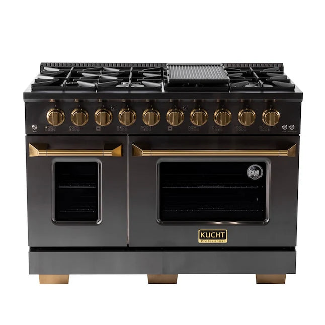 48 6.7 cu. ft. Natural Gas Range in Titanium Stainless Steel P59937