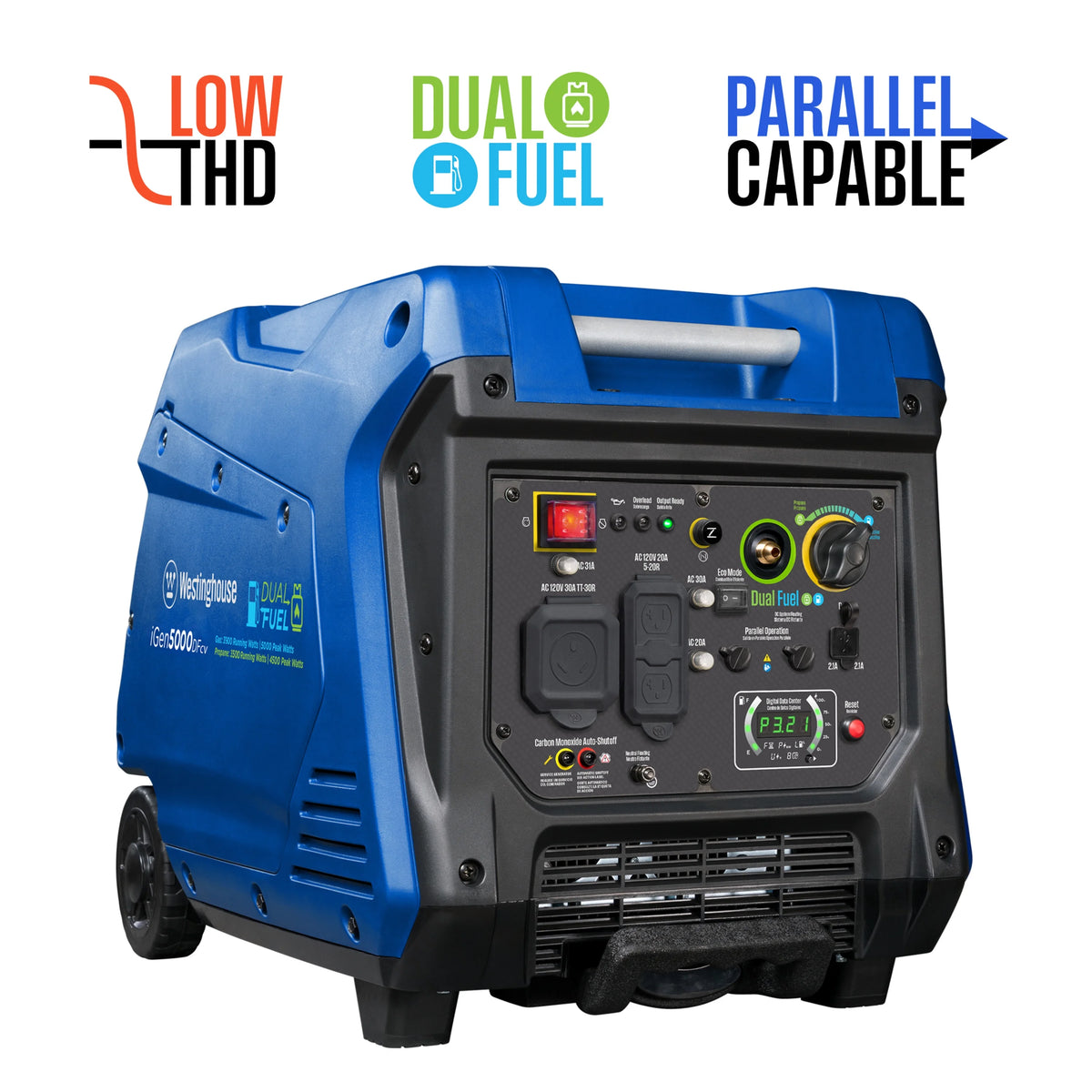 Gas Powered Portable Inverter Generator with Electric Start A9033
