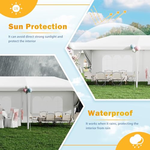 10'x30' Waterproof Party Tent with Removable Sidewalls & 2 Doors P440