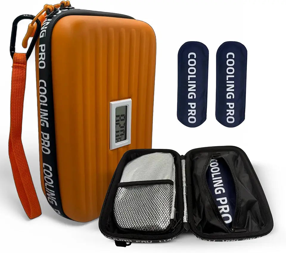 Insulin Cooler Travel Case TSA Approved with Temperature Display, 2 Ice Packs M615345