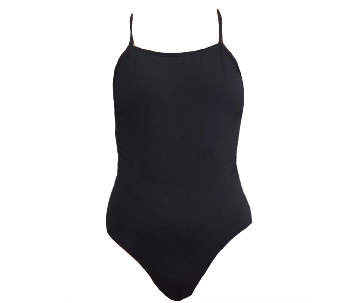 Women's Black One Piece Open Back Swimsuit N6000