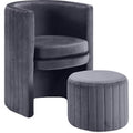 Grey Velvet Accent Chair L871