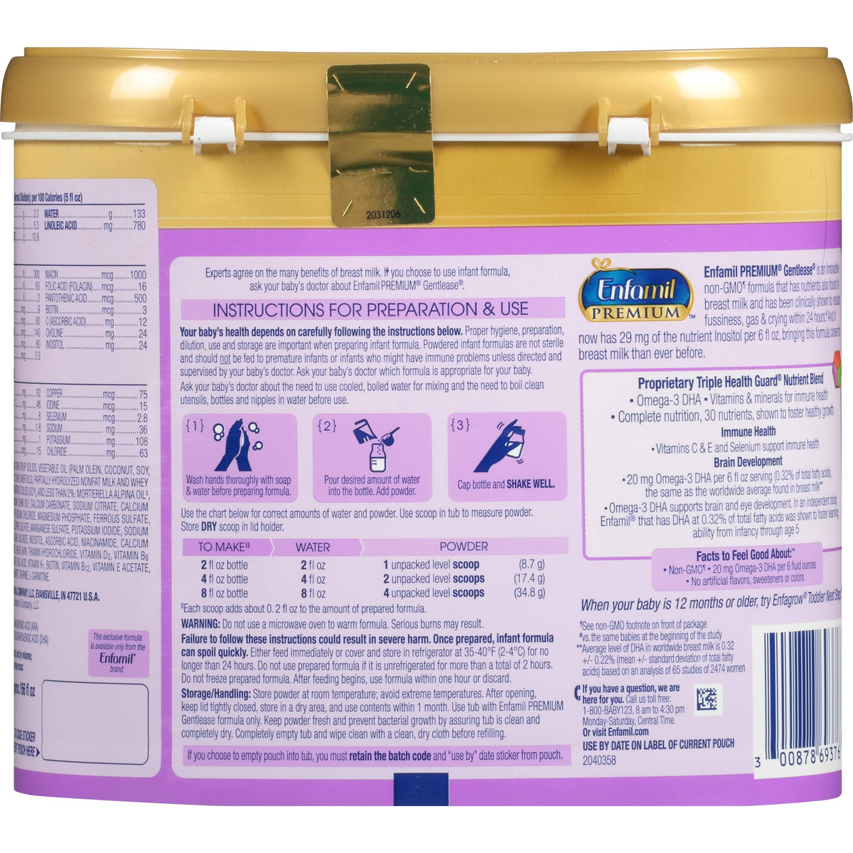 Baby Formula Powder 21.5 oz M459882
