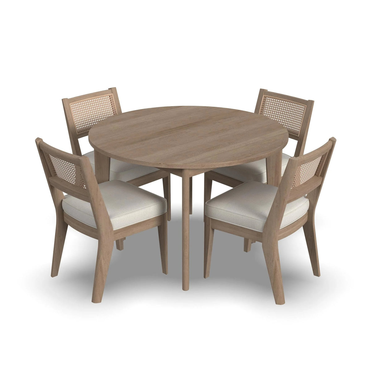 5-Piece Brown Wood Round Dining Set X20253