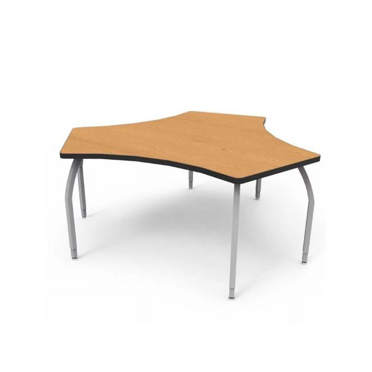Bannister Oak Laminate Desk with 4 Adjustable Legs T5027
