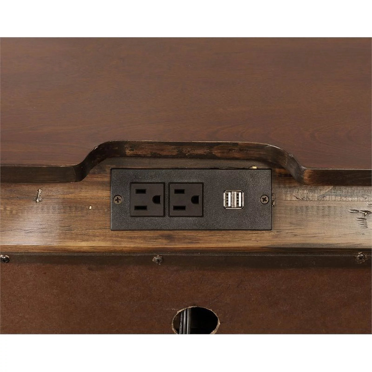 Solid Wood 3-Drawer Nightstand J77987